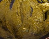 A picture of step 2 of Sarson Ka Saag and Makki Methi Poori.