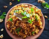 A picture of step 4 of Masala Walnut Pulao.