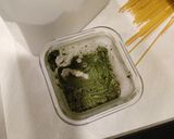 A picture of step 1 of Pesto pasta.