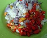 Foto langkah ke 3 dari resep Tumis Bunga Pepaya dan Tempe.
