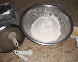 A picture of step 1 of Puff pastry and chicken patties.