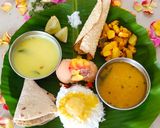 A picture of step 9 of Maharashtrian Thali.