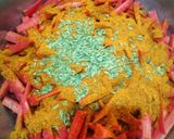 A picture of step 6 of Gajar ka achar/ carrot pickle.