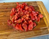 Une image de l'étape 12 de Salade de quinoa au melon, concombre, tomates et oignon rouge.