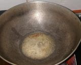 A picture of step 2 of Puri bhaji.