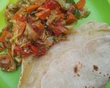 A picture of step 1 of Chapati with vegetables source.