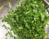 A picture of step 1 of Palak Paratha.