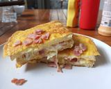 รูปขั้นตอนการทำที่ 8 ของ French Toast Pocket Ham Cheese