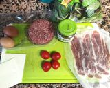 Foto del paso 1 de la receta: Hamburguesa con jamón y huevos fritos