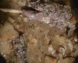 A picture of step 8 of Young Goat Leg with Potatoes, Onions and Gravy.