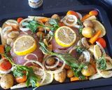 Foto langkah ke 1 dari resep Baked Lemon Fish With Vegetables.