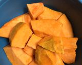 Foto langkah ke 3 dari resep Pudding Labu Gula Jawa.