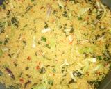 A picture of step 3 of Dambun shinkafa with moi-moi.