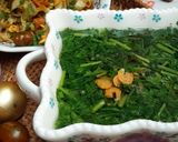 Hình bước làm 2 của món Canh rau tần ô nấu tôm khô