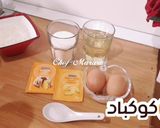 صورة لخطوة 1 من وصفة كيك الاسفنجي العملاق ببيضتين فقط في 5 دقائق وصفة حصرية