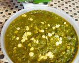 A picture of step 4 of Palak Chana dal.