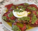 Foto del paso 3 de la receta Ensalada de tomates con burrata y pesto
