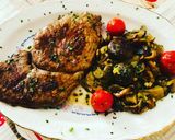 Foto del paso 6 de la receta: Bistec de ternera con guarnición de setas salteadas