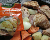 Foto del paso 1 de la receta: Presas de pollo, papas y batatas con aderezo especial y margarina ligera