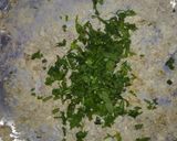 A picture of step 3 of Purple Baigan Bhaja.