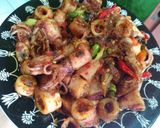 Foto langkah ke 4 dari resep Rica rica cumi asin pedas.