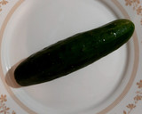 A picture of step 1 of Cucumber chips.
