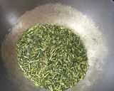 A picture of step 2 of Japanese green tea leaf - refreshed and revived again.