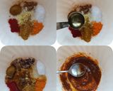 A picture of step 1 of Baingan Bhaja.