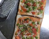 A picture of step 2 of Vegetable Toast.