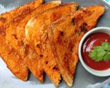A picture of step 7 of Sooji toast.