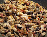 Foto del paso 5 de la receta: Tarta-quiche de pollo, setas y jamón