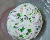 A picture of step 3 of Akki roti.
