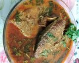 A picture of step 12 of Thanda masala fish curry.