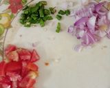 A picture of step 1 of Dahi upma.