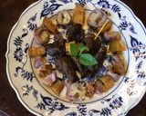 A picture of step 3 of California Farm Tea Smoked Shallots and Chicken Liver Snack.