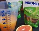 Foto langkah ke 1 dari resep Orange & Milky Matcha Pudding in Cup.