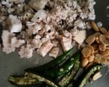 A picture of step 1 of Coconut pulao.