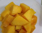 Gambar langkah 5 resipi Puding Mangga Thai.