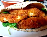 A picture of step 5 of My Hot n Spicy Chicken in a pitta bread. 😁.