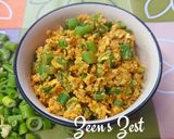 A picture of step 4 of 15 minutes Onion Flower Stalk Anda Bhurji.