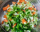 A picture of step 2 of Mix vegetable spaghetti.