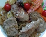 Sertésszűz zöldségágyon recept fázis 6 fotója