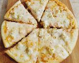 A picture of step 4 of Chicken Tikka Pizza 🍕🍕.