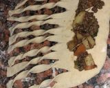 A picture of step 7 of Bow pies, caterpillar bread, and others.