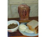 A picture of step 1 of Meat Pie Bread #4weekschallenge.