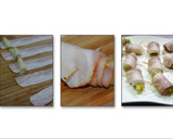 Foto del paso 2 de la receta: Rollitos de bacón con puerros y salsa queso azul