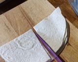 A picture of step 2 of Homemade crispy tortilla wrap dippers.