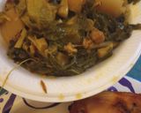 A picture of step 6 of Turnip and Greens.