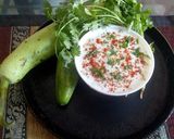 A picture of step 5 of Lauki raita.