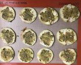 Une image de l'étape 2 de TARTINES PESTO/AUBERGINES/POIVRONS.